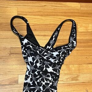 Black and White Floral swimsuit